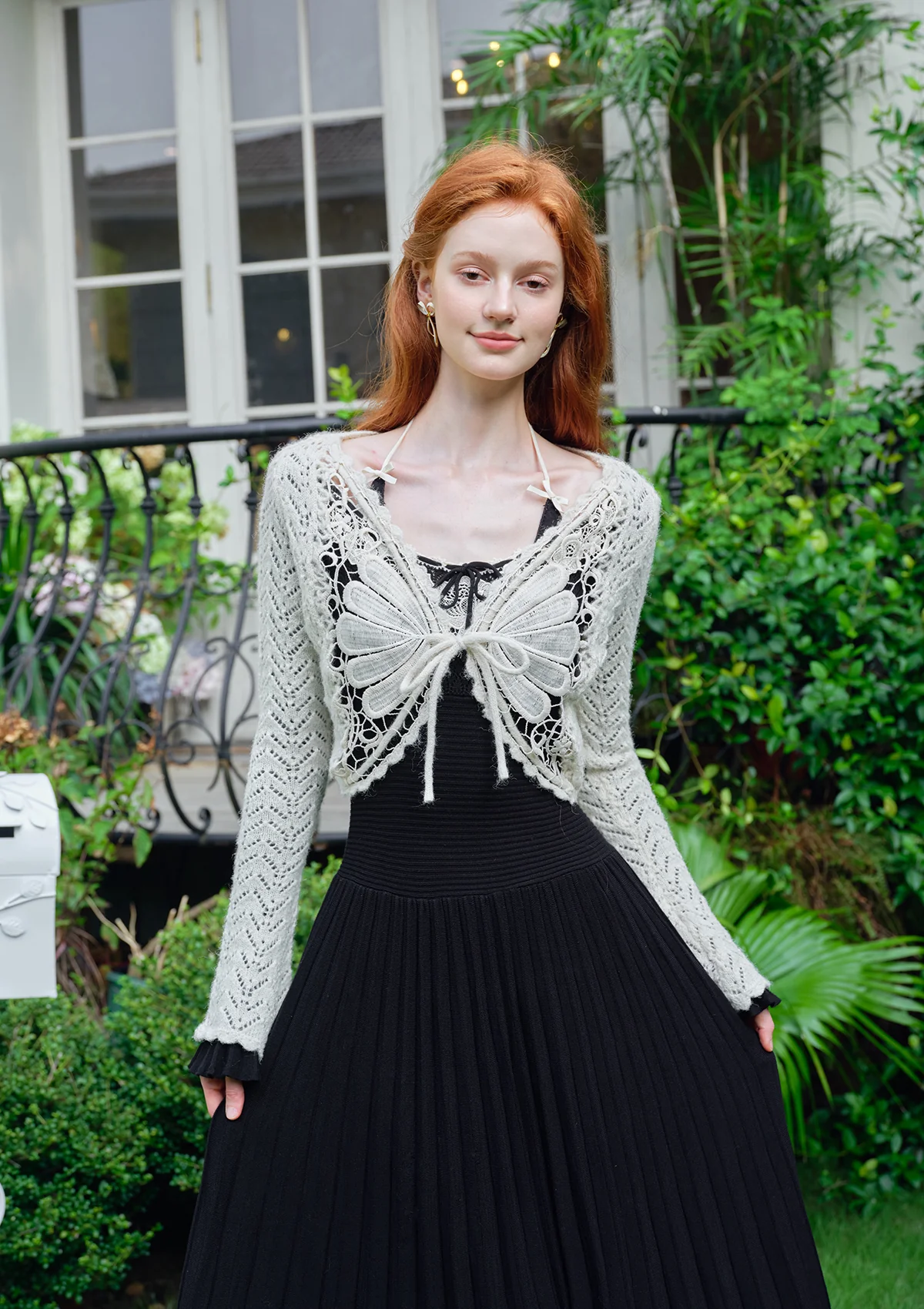 Butterfly Love Letter Knit Cardigan - Image 9