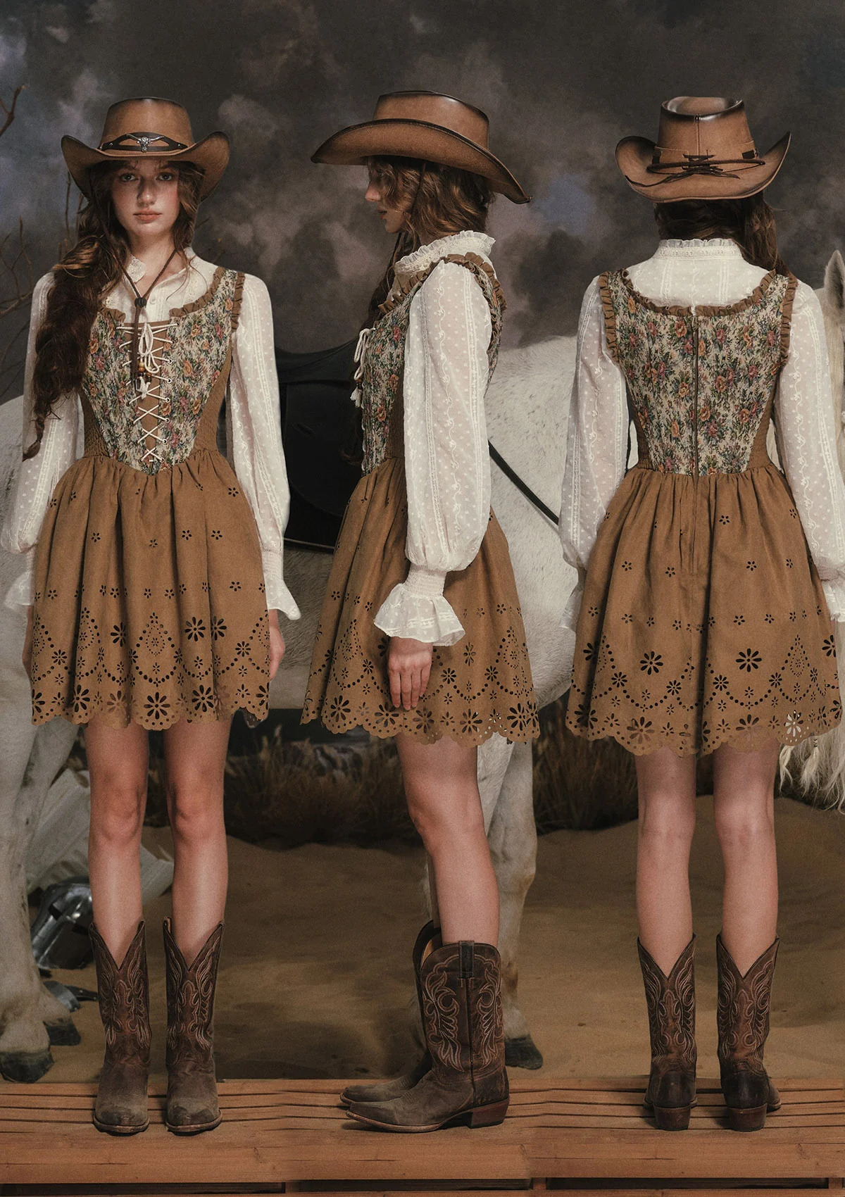 Classical Jialilve Suede Dress - Image 3