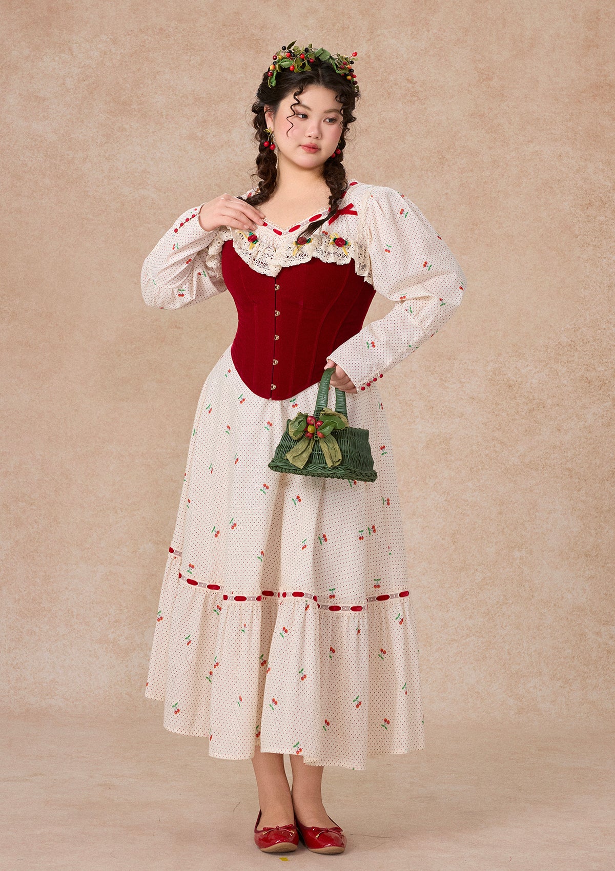 Curve & Plus Cherry Bite Corset - Image 3
