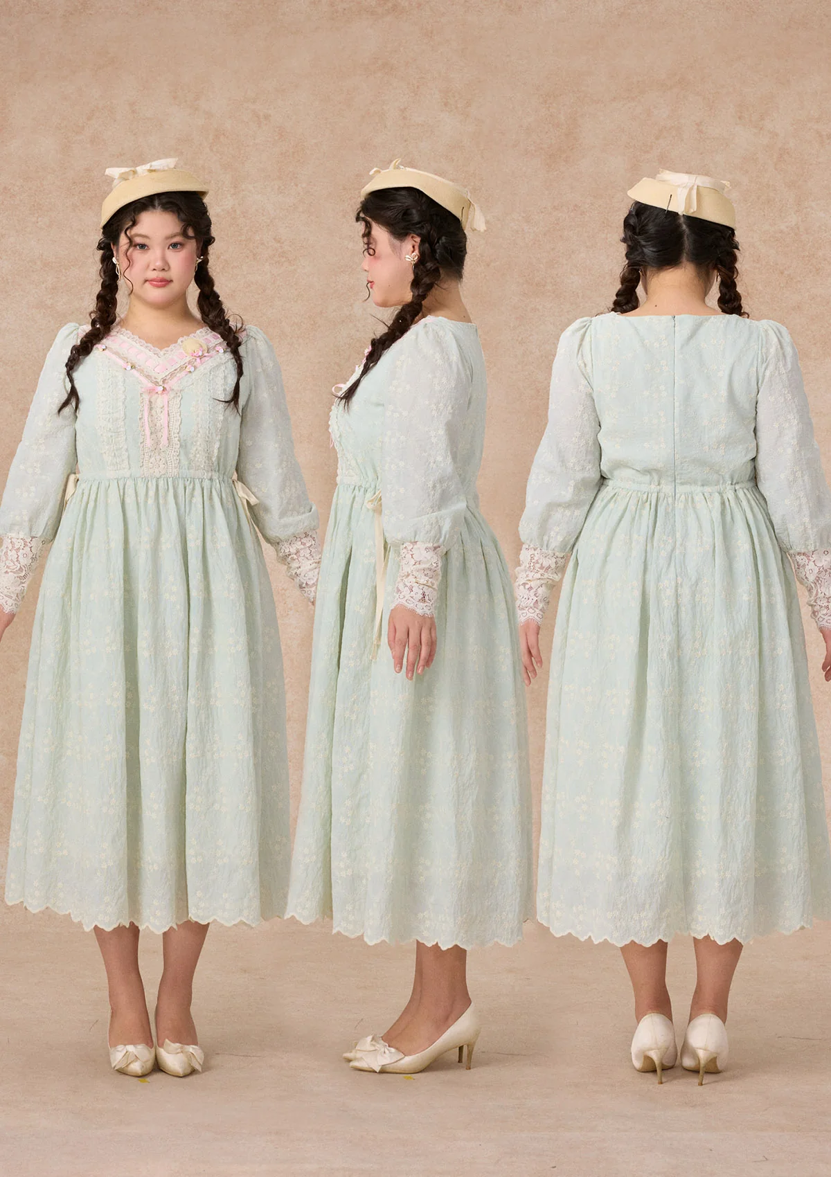 Curve&Plus Outing Straw Hat Dress - Image 6
