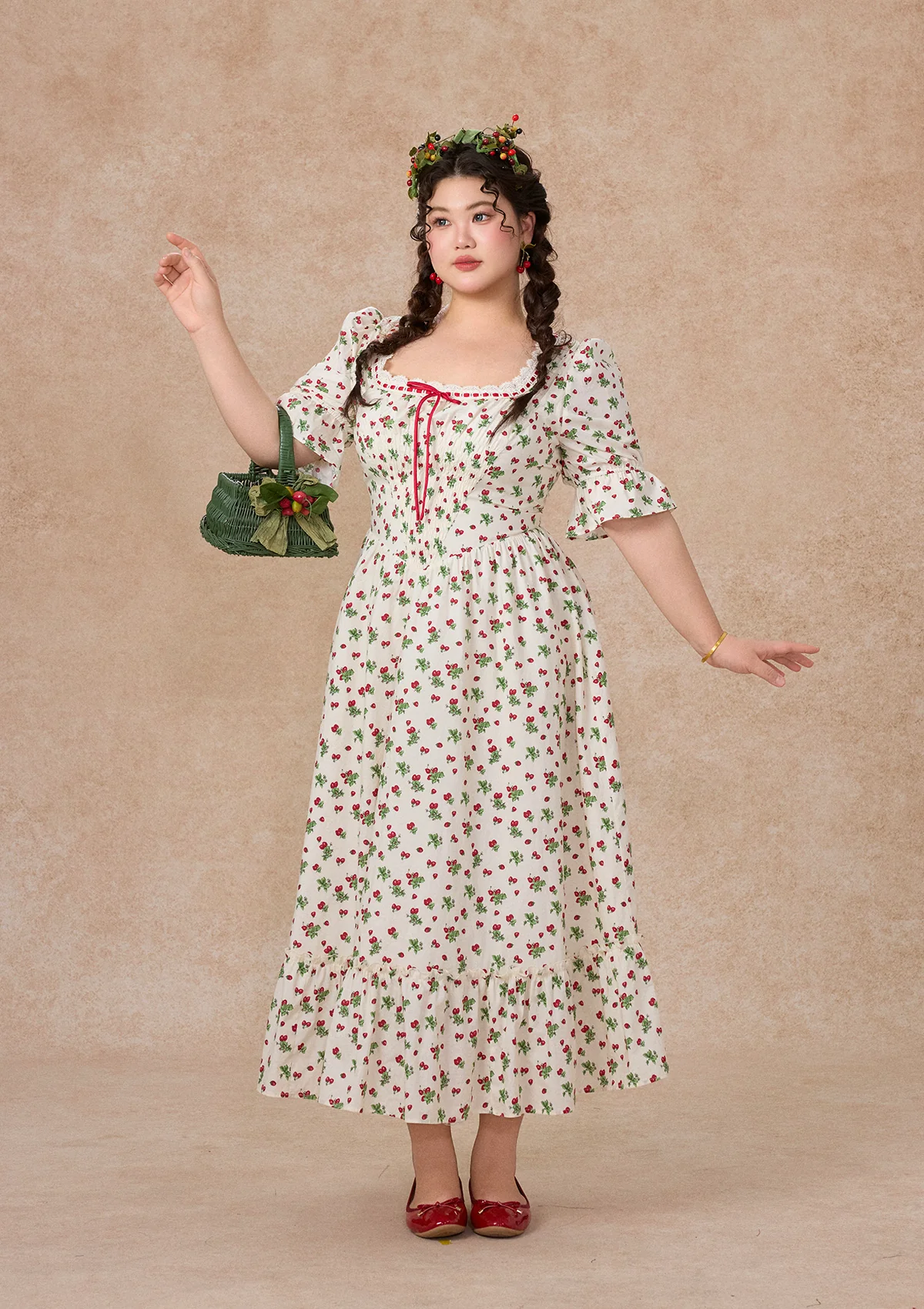 Curve & Plus Wild Strawberry Paradise  Dress - Image 2