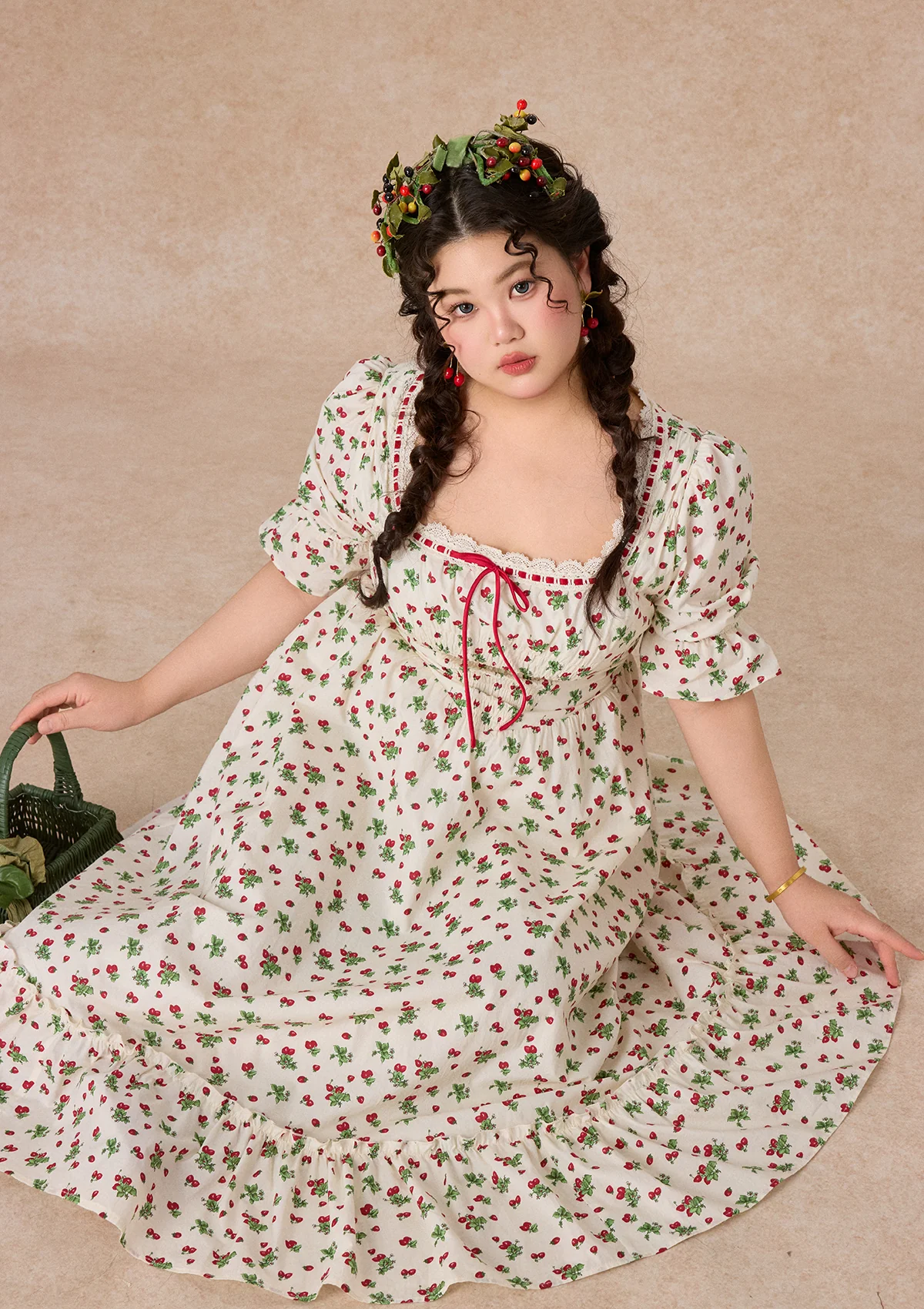 Curve & Plus Wild Strawberry Paradise  Dress - Image 8