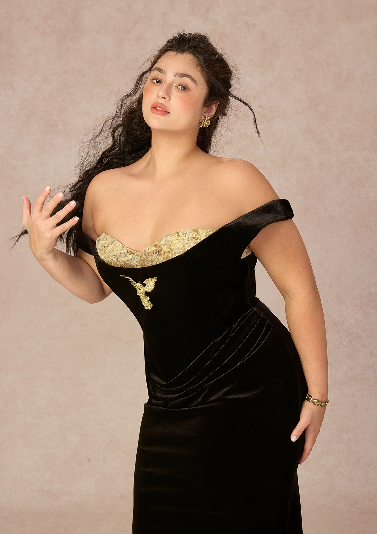 Curve&Plus Golden Eagle Goddess Dress - Image 8