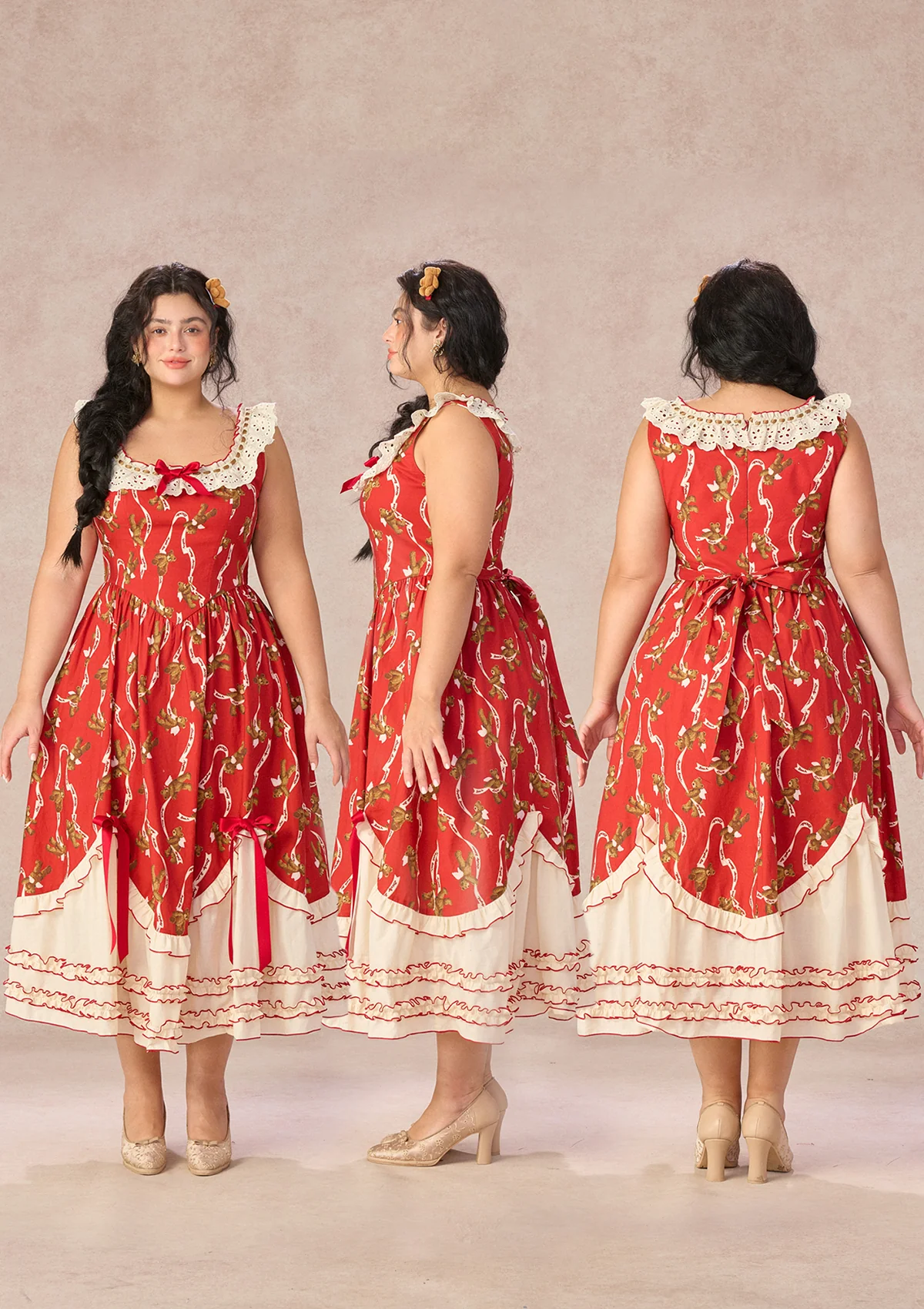 Curve&Plus Teddy Tomato Sauce Dress - Image 7