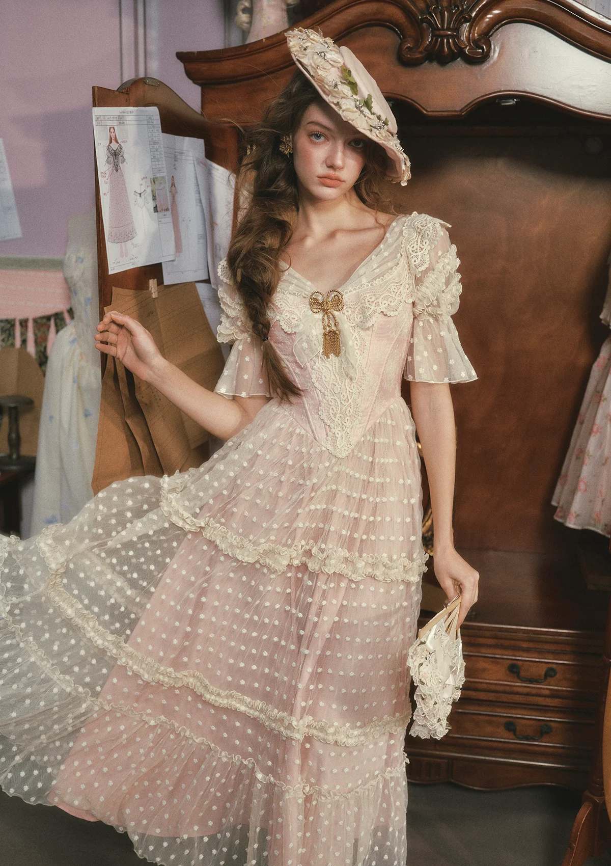 Gilded Invitation Dress(Pink) - Image 3