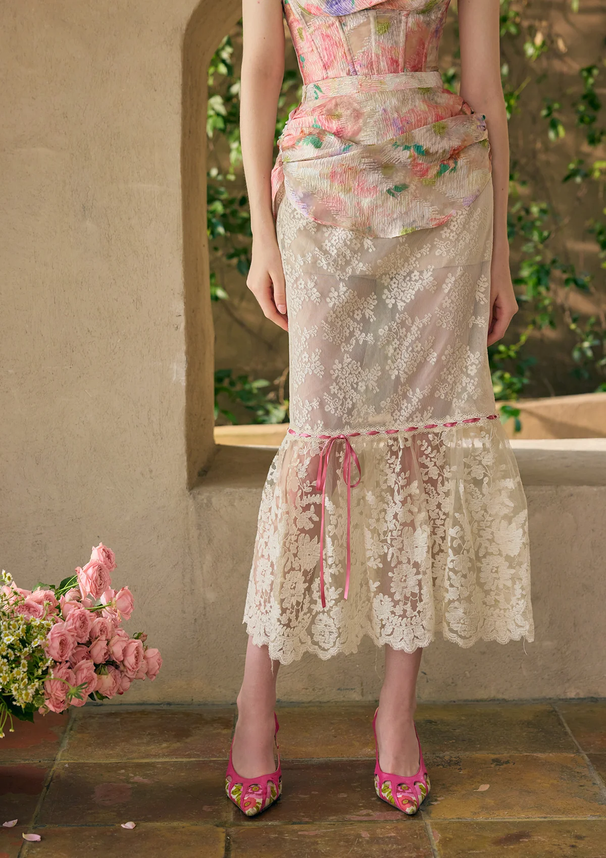 Floral Mirror Skirt - Image 4