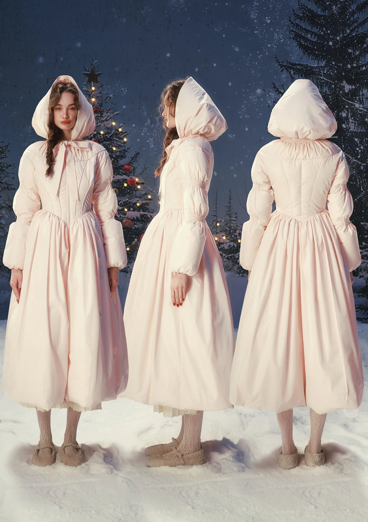 "Little Pink Riding Hood" Down Coat - Image 5
