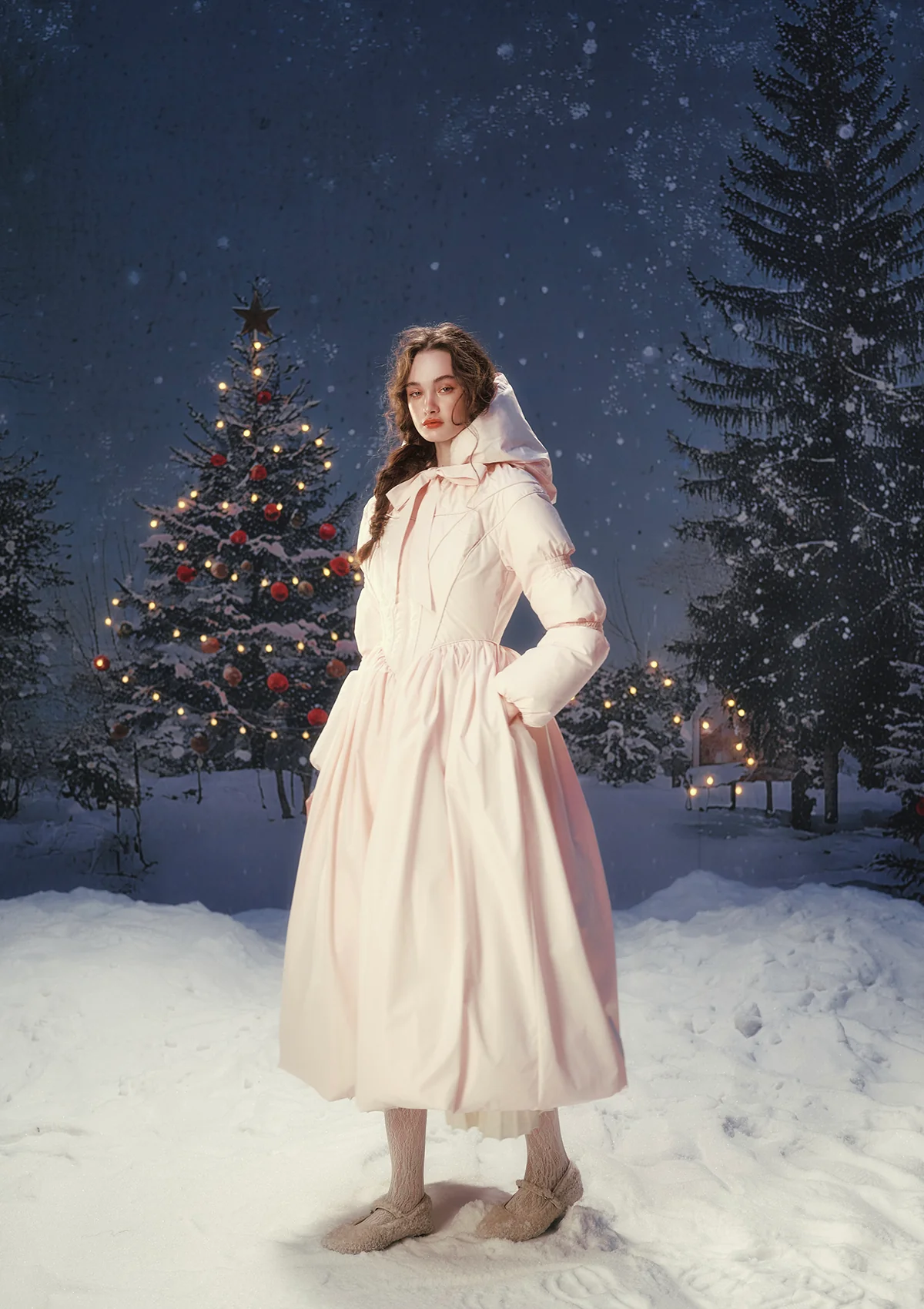 "Little Pink Riding Hood" Down Coat - Image 6