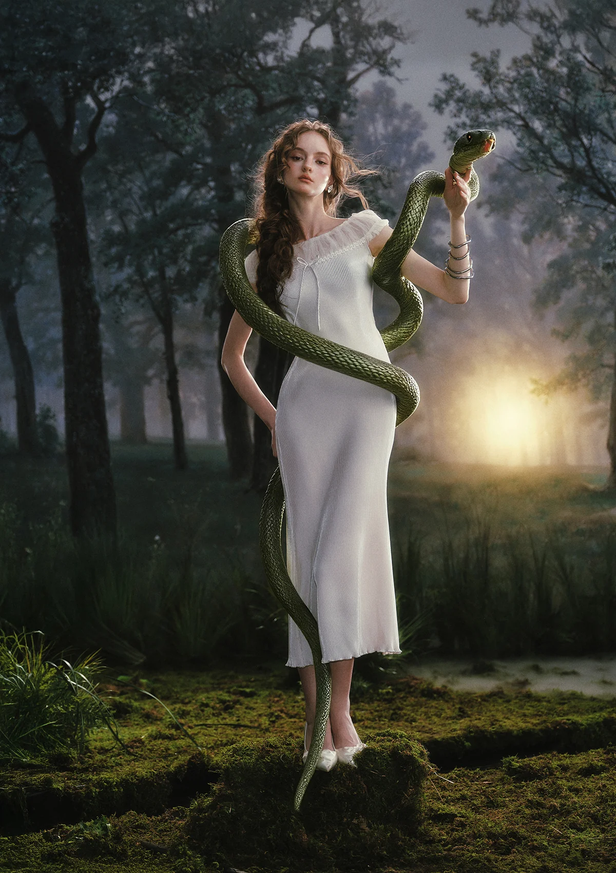 Little White Serpent Dress - Image 5