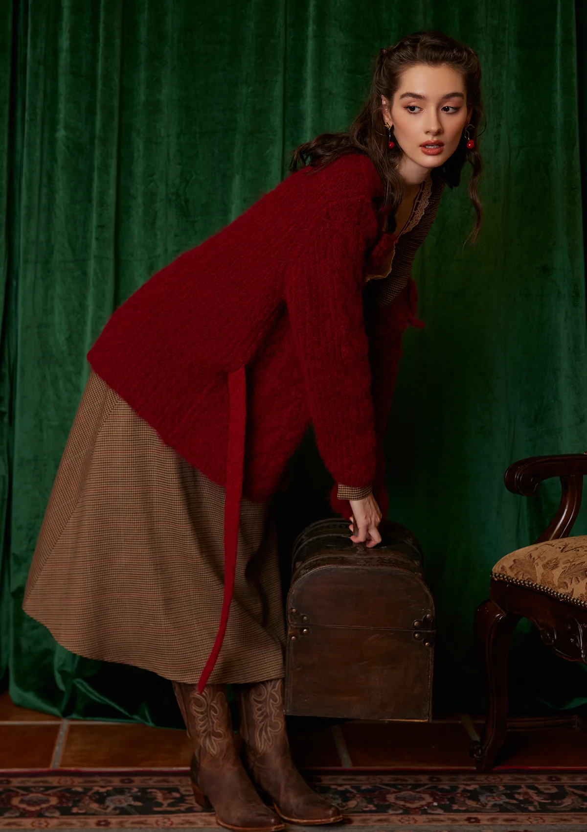 Semi-sweet Chiffon Knit Cardigan - Image 10