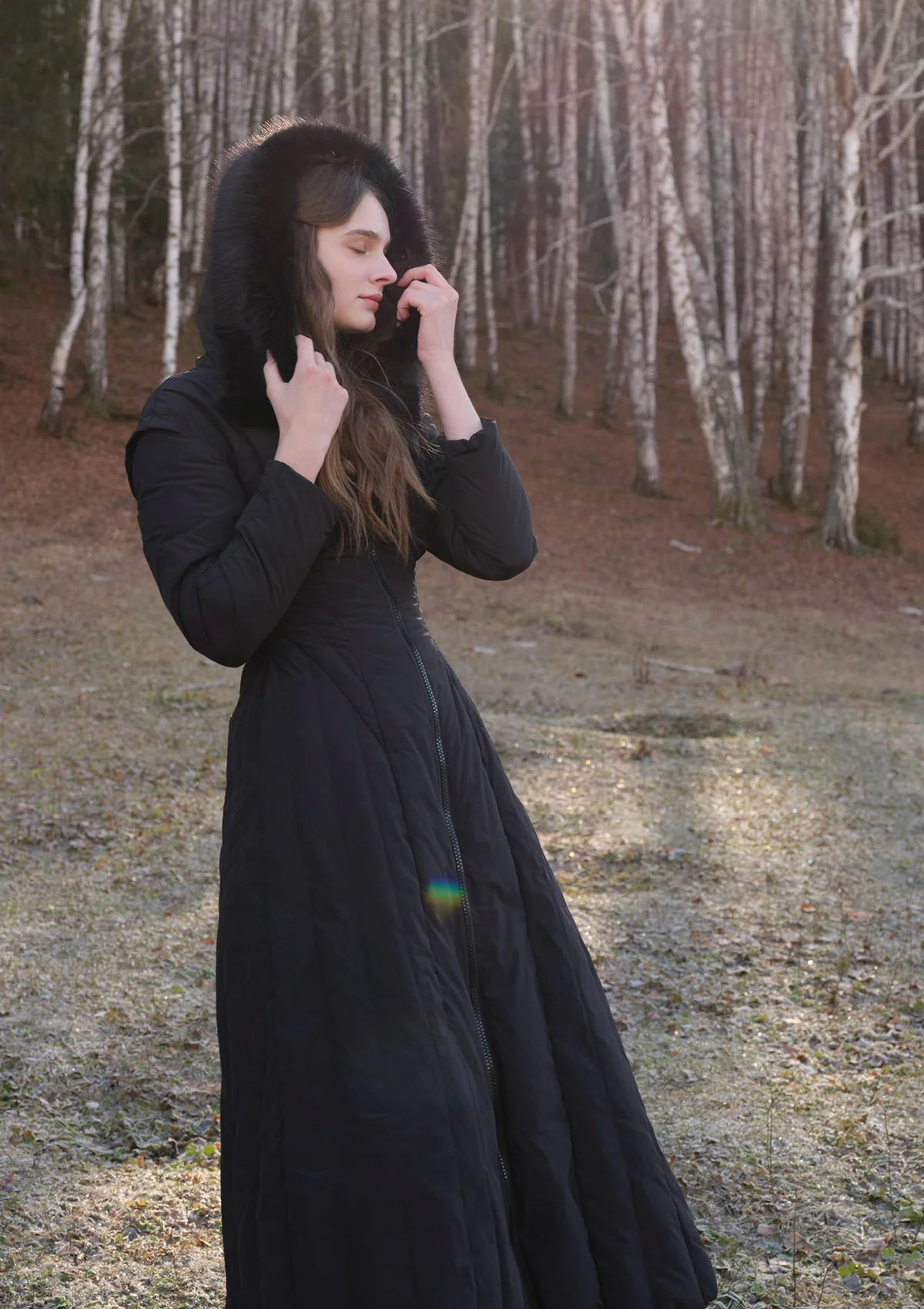 Paper Feather Down Coat(Black) - Image 3