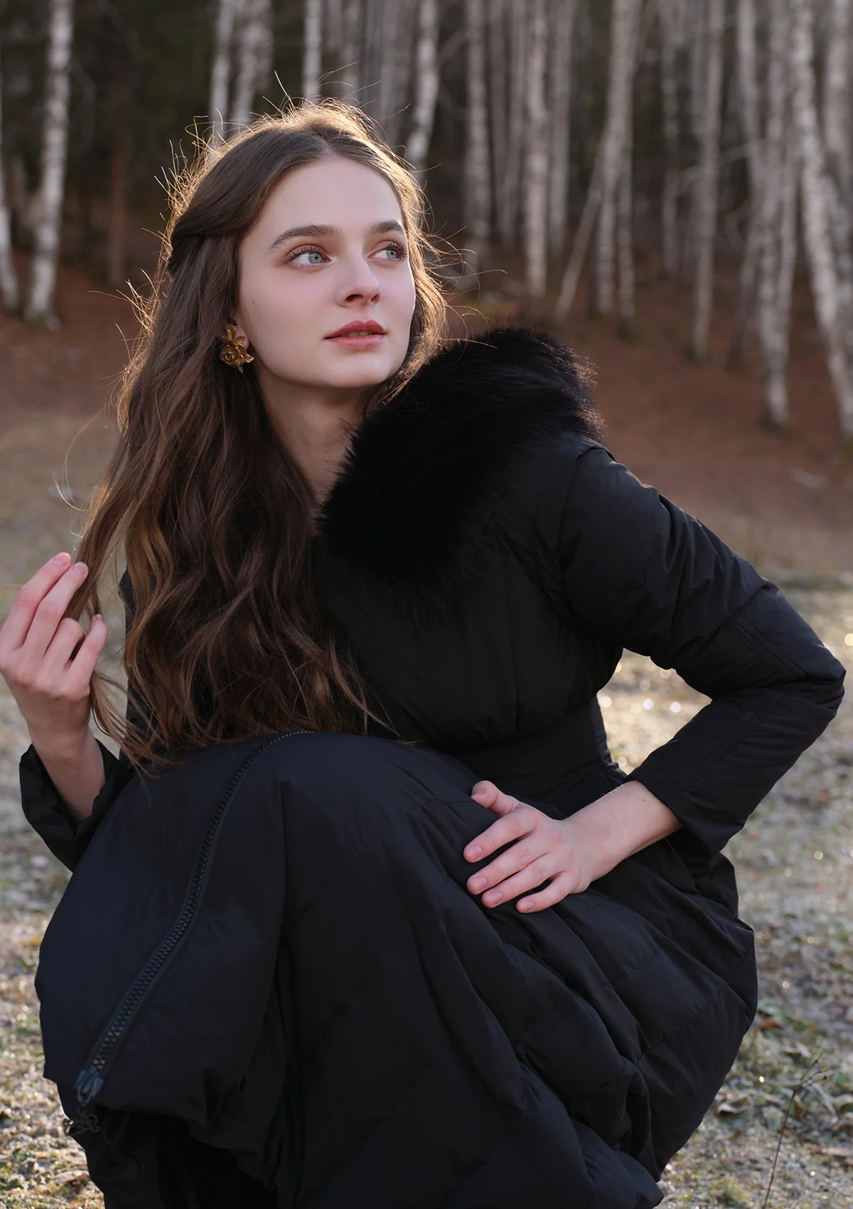 Paper Feather Down Coat(Black) - Image 7