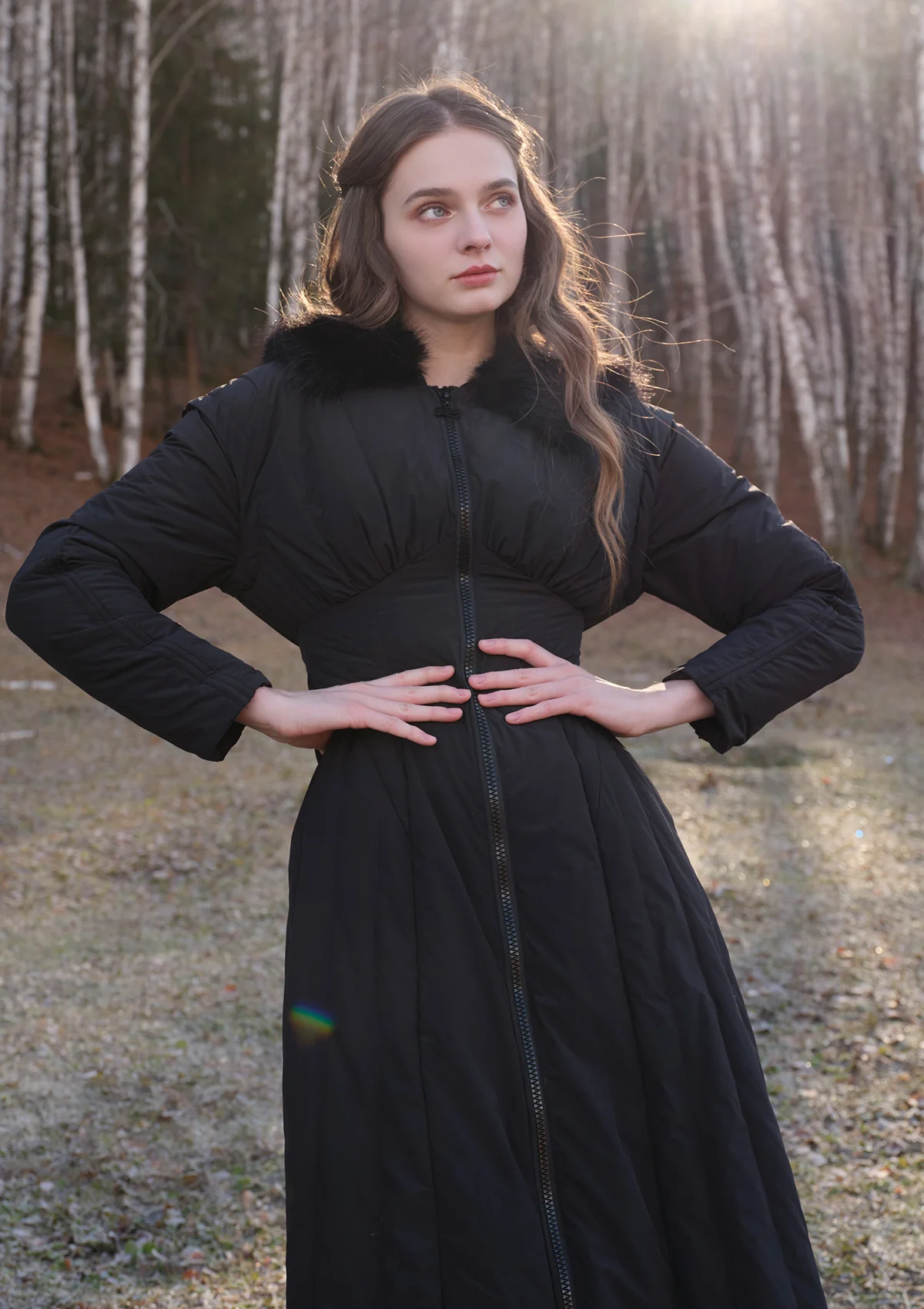 Paper Feather Down Coat(Black) - Image 9