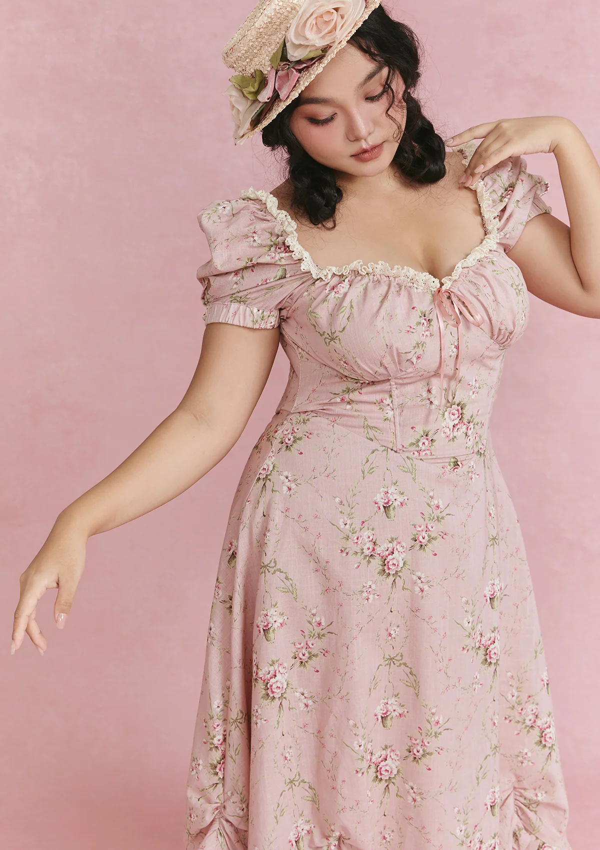 Curve & Plus Rosa Rubus Story Corset Dress - Image 6