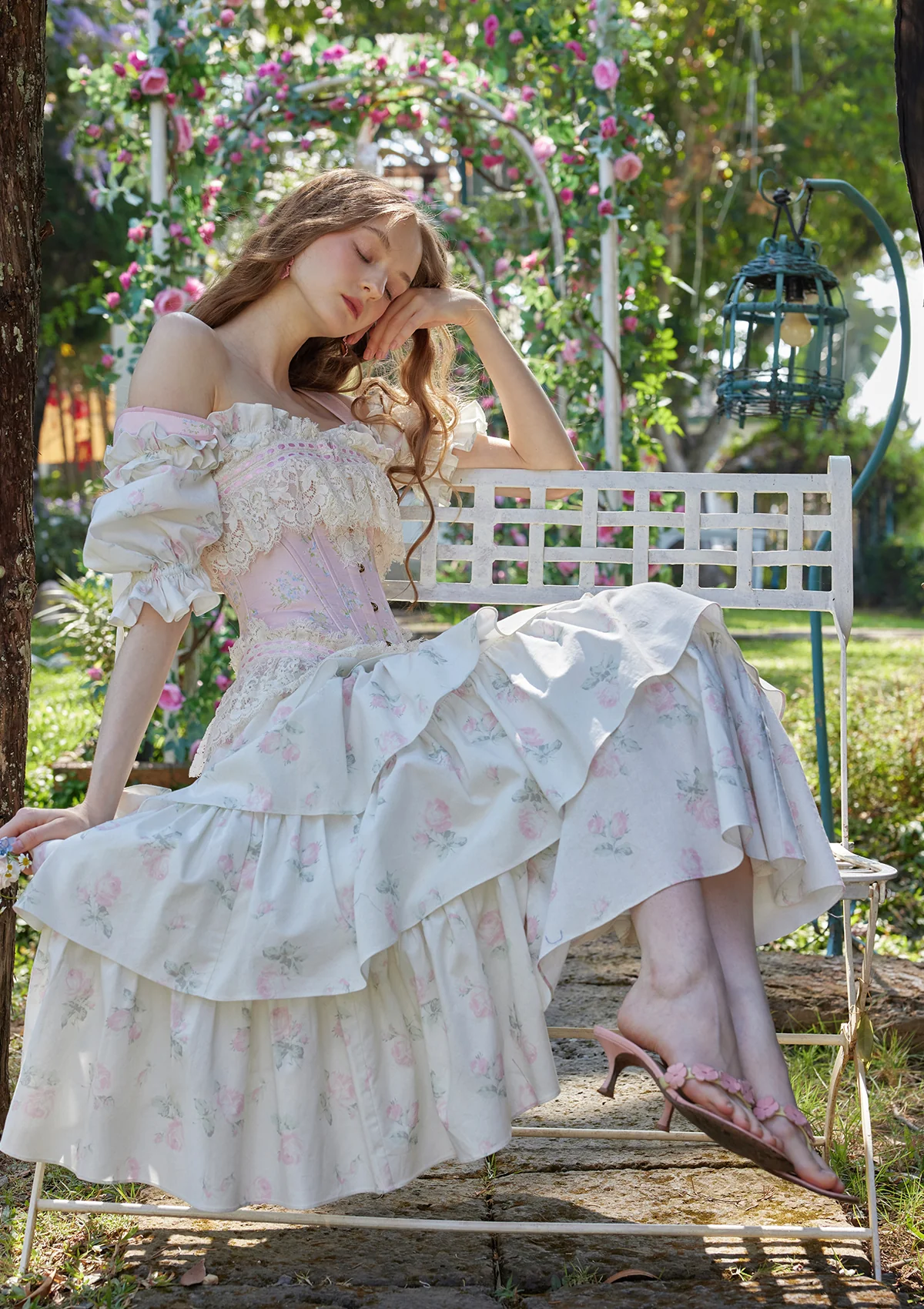 Bloom in Coral Island Corset Dress - Image 3