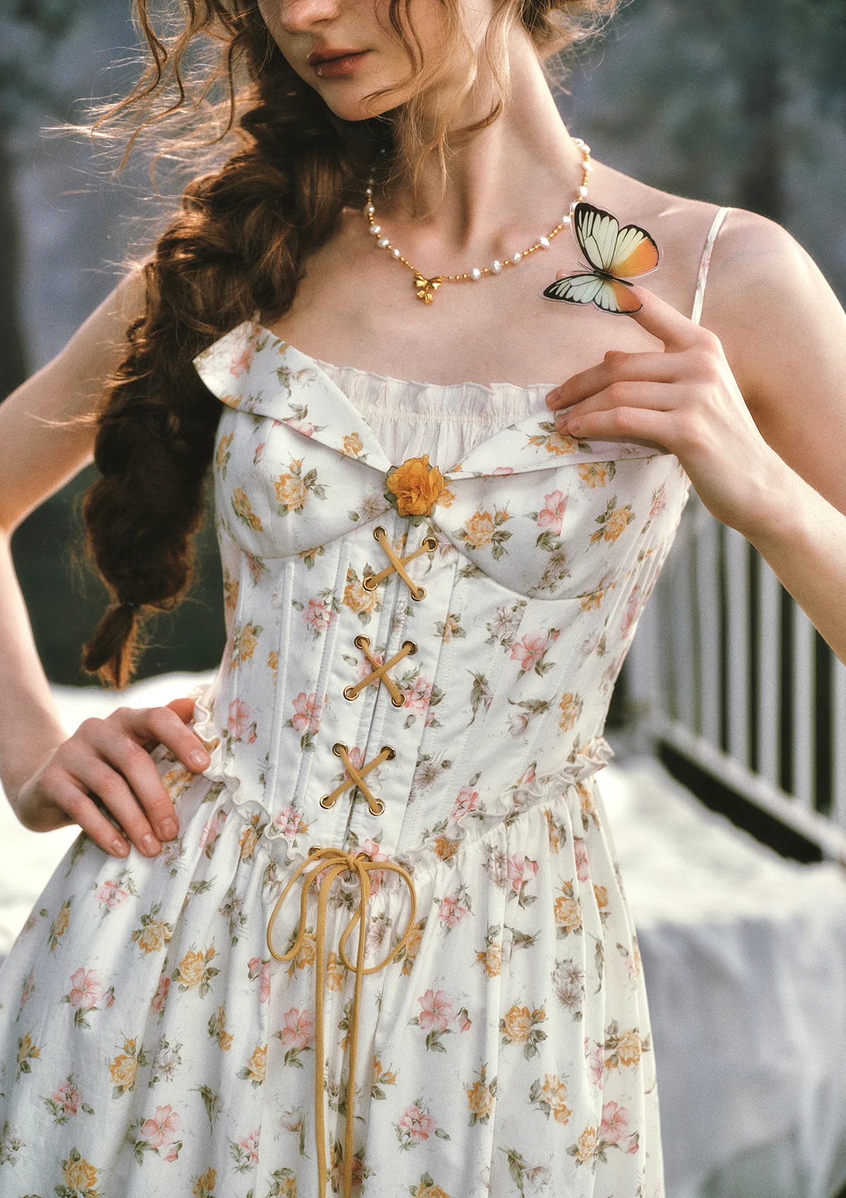 Misty Tangerine Grove Corset Dress - Image 4
