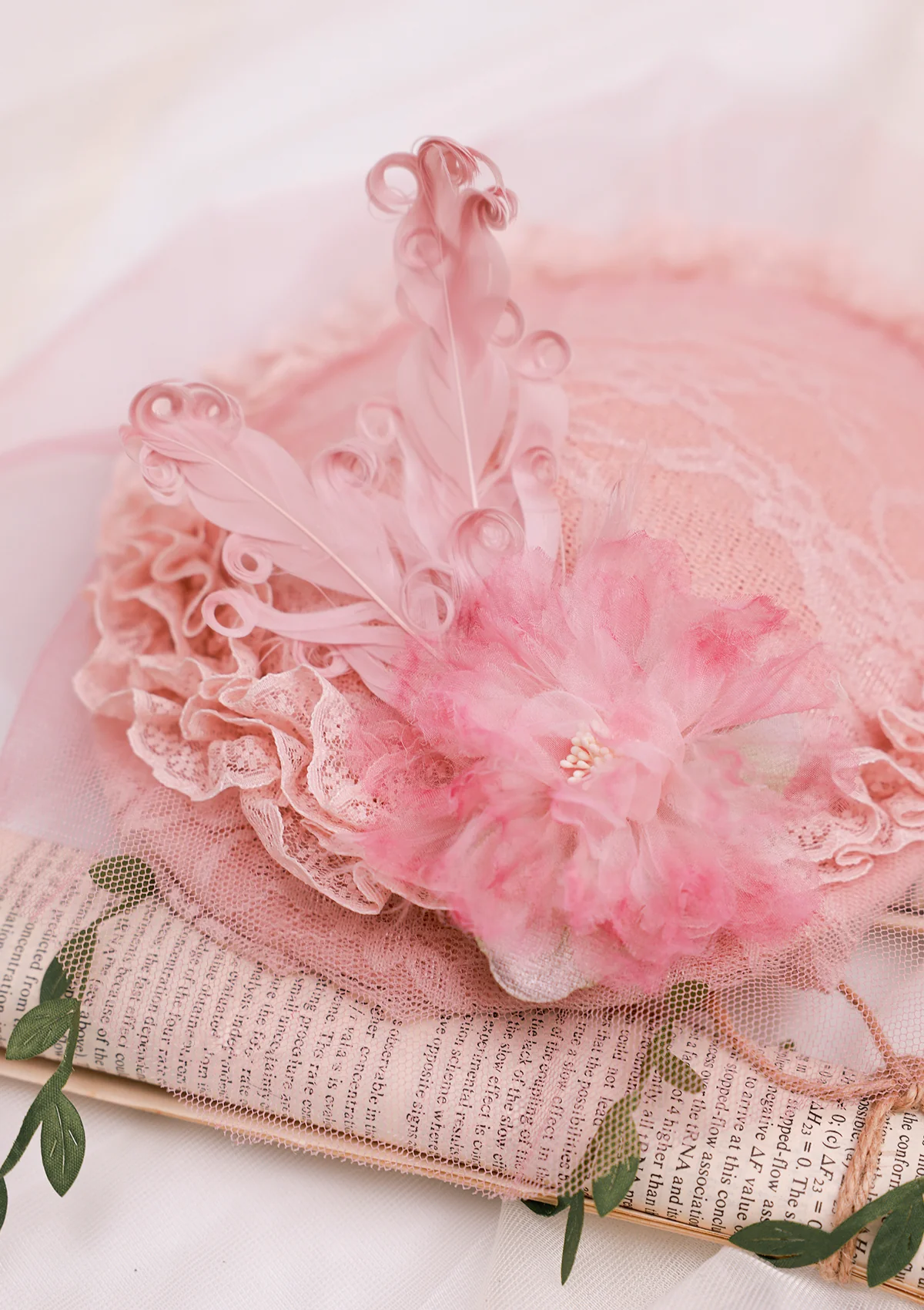 Pink Crabapple Blossom Bonnet - Image 10