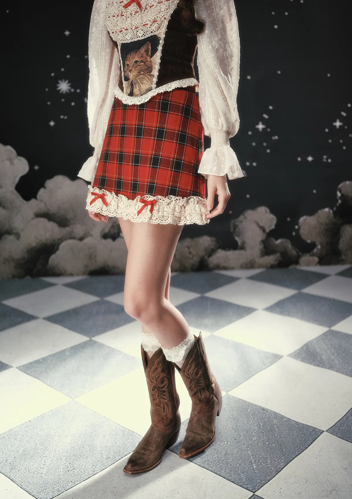 Puppet Cat Noel Skirt - Image 8