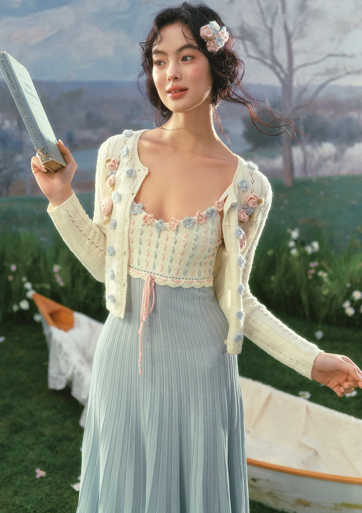 Rose Tide Knit Cardigan - Image 2