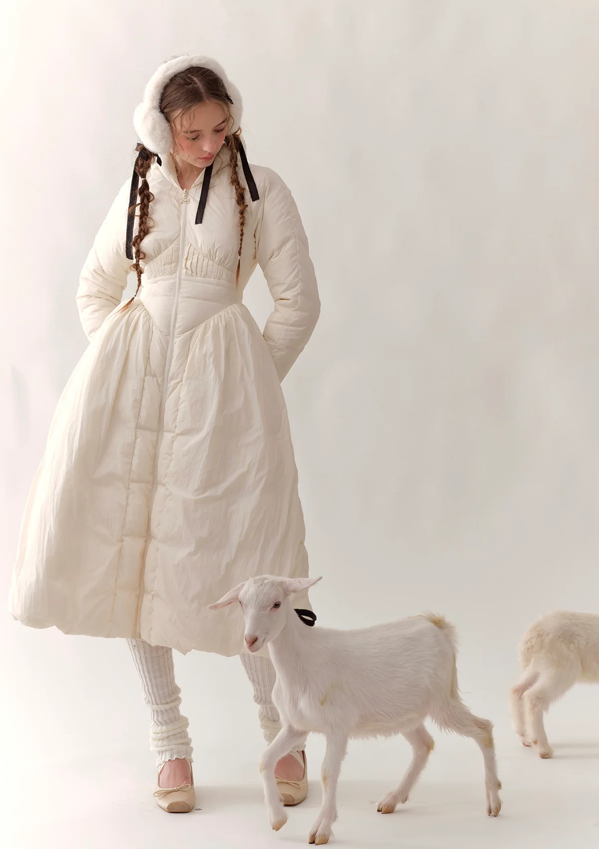 Sea Salt Chiffrette Down Jacket - Image 3