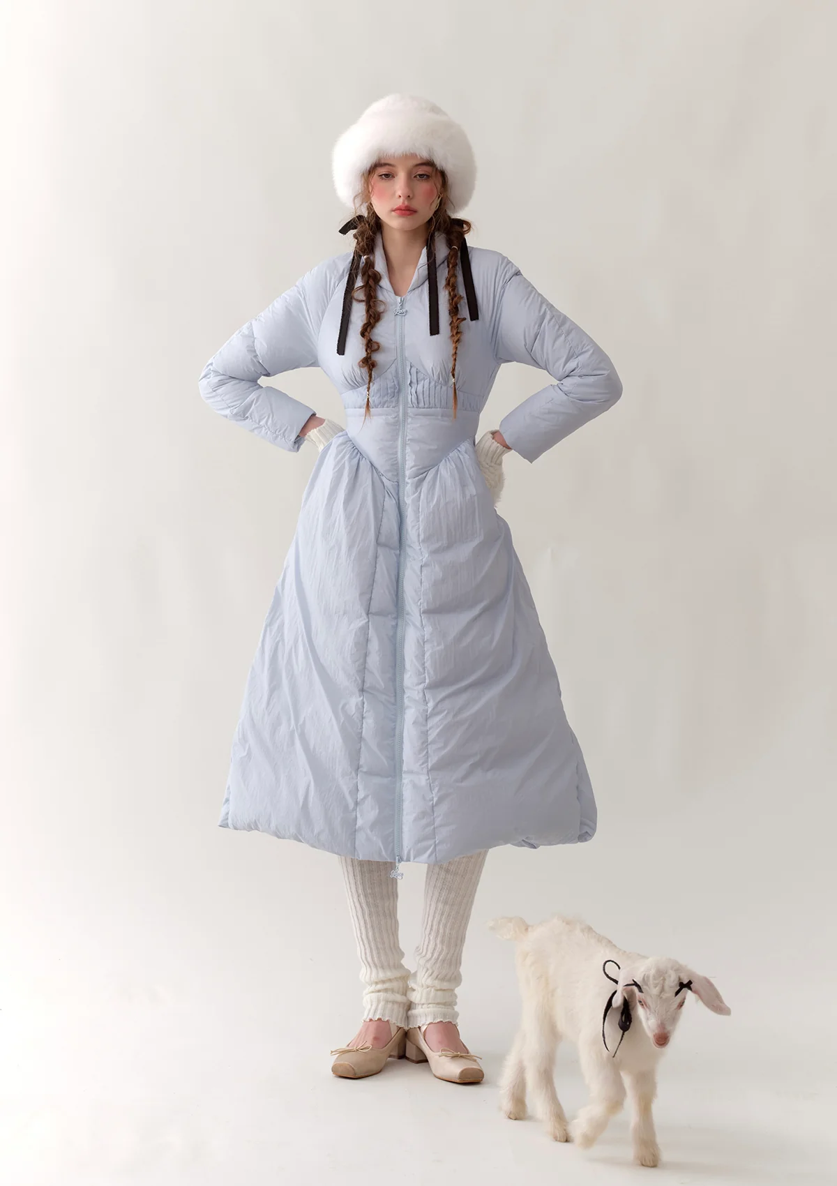 Sea Salt Chiffrette Down Jacket - Image 4