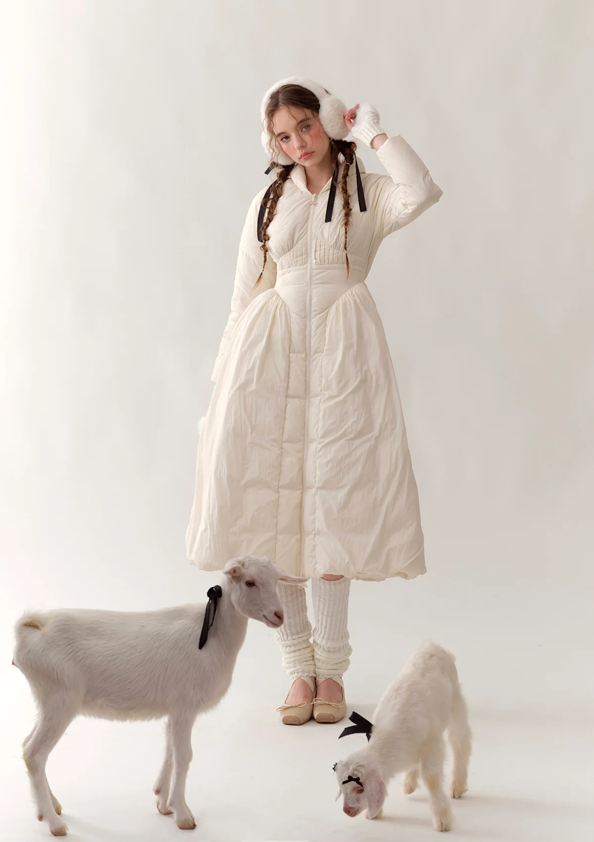 Sea Salt Chiffrette Down Jacket - Image 5
