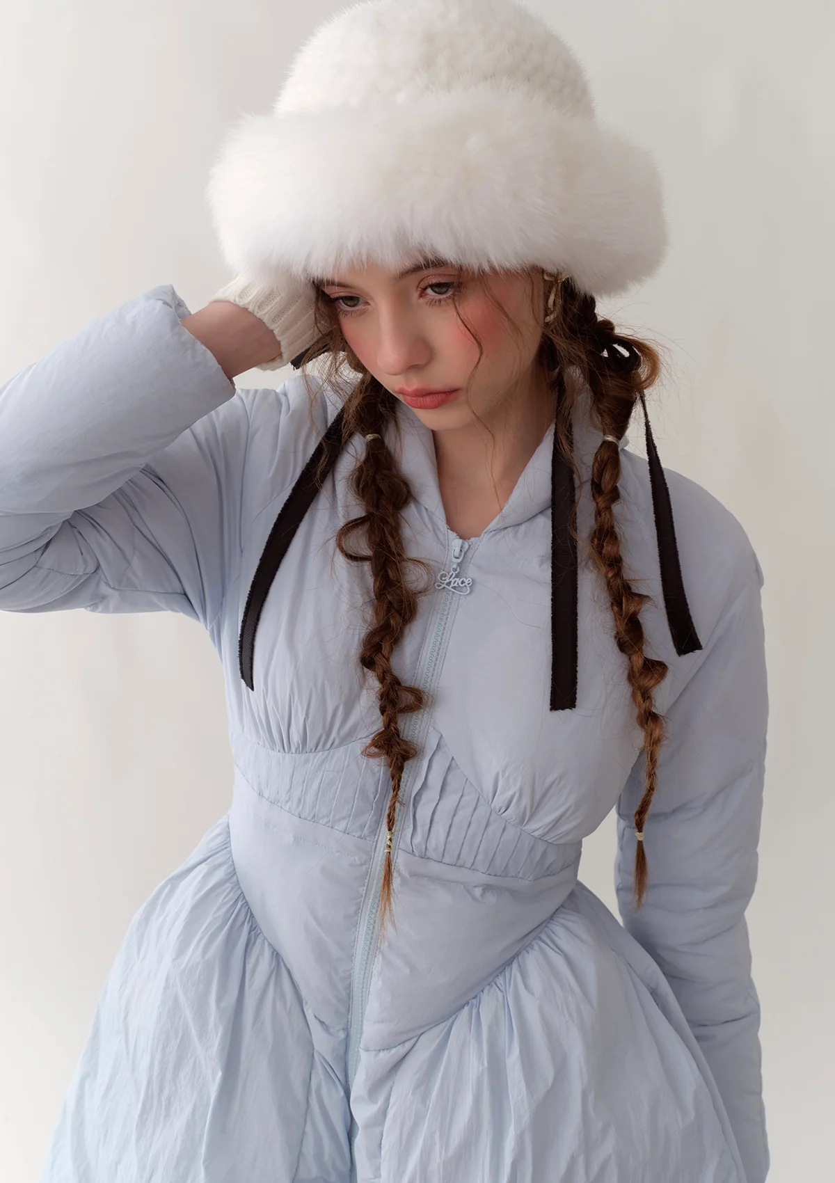 Sea Salt Chiffrette Down Jacket - Image 8