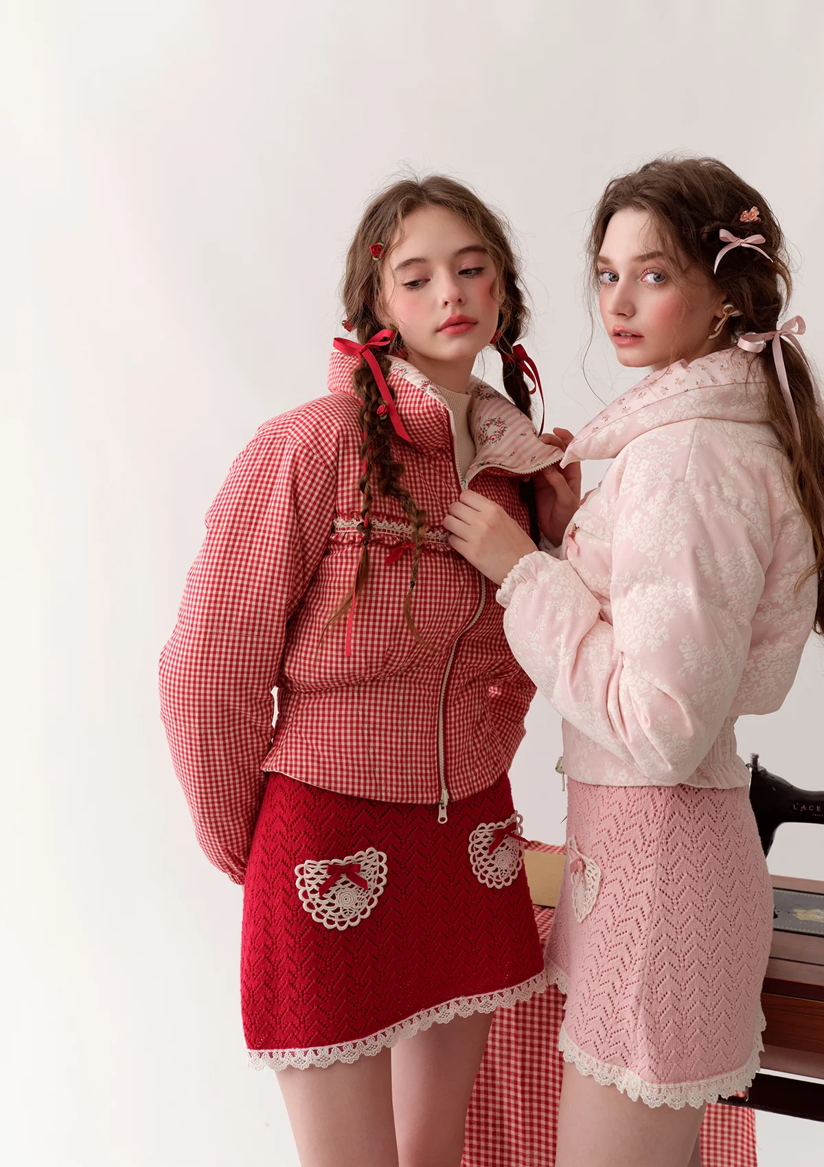 Strawberry Donazi Reversible 2-in-1 Down Jacket - Image 5