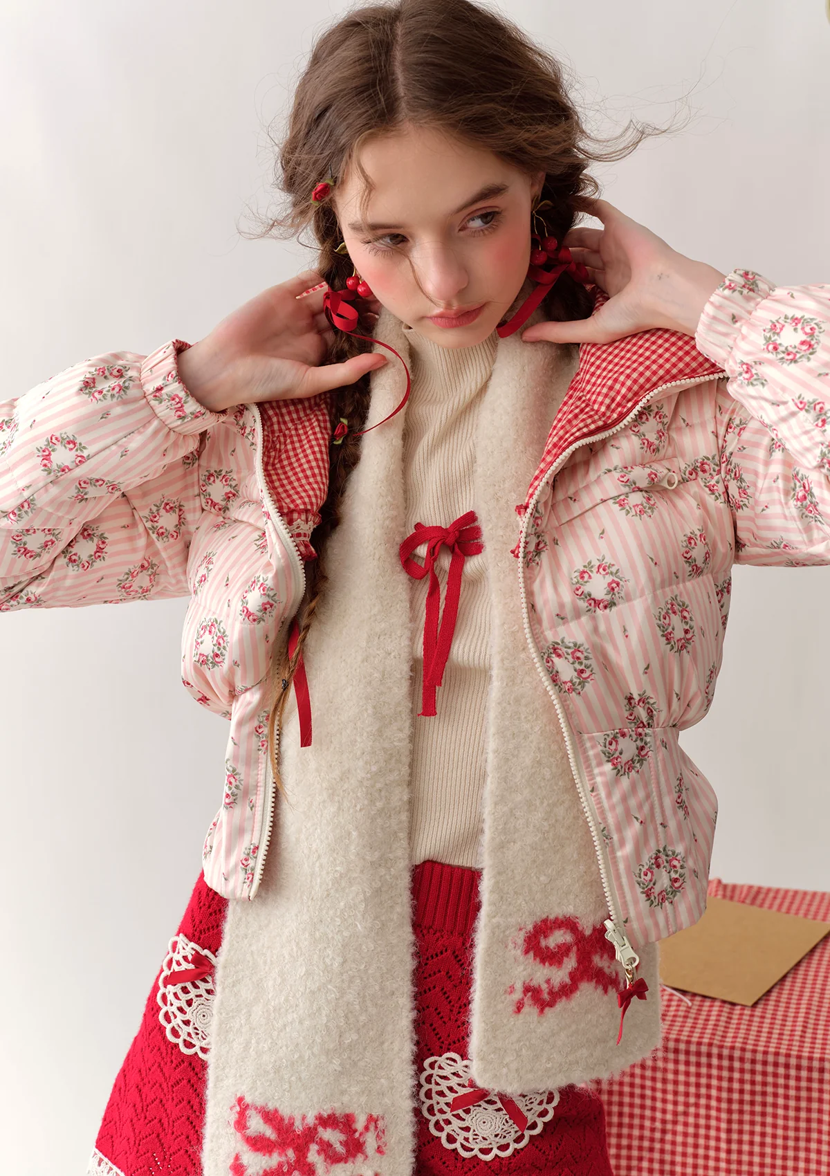 Strawberry Donazi Reversible 2-in-1 Down Jacket - Image 8