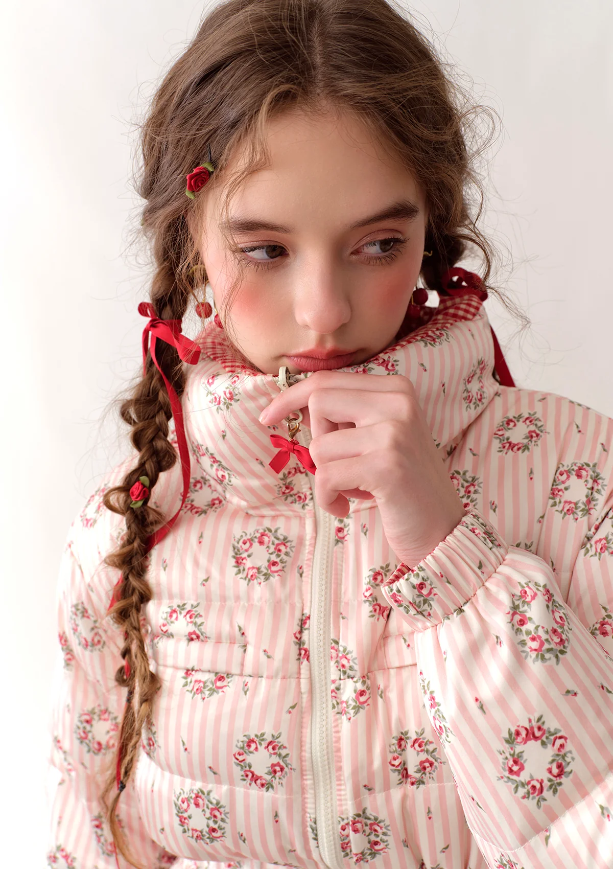 Strawberry Donazi Reversible 2-in-1 Down Jacket - Image 9