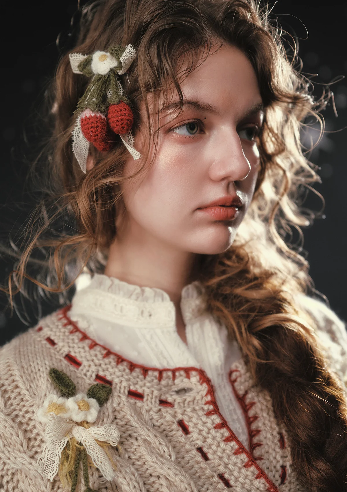 Strawberry Mont Blanc Knit Cardigan - Image 7