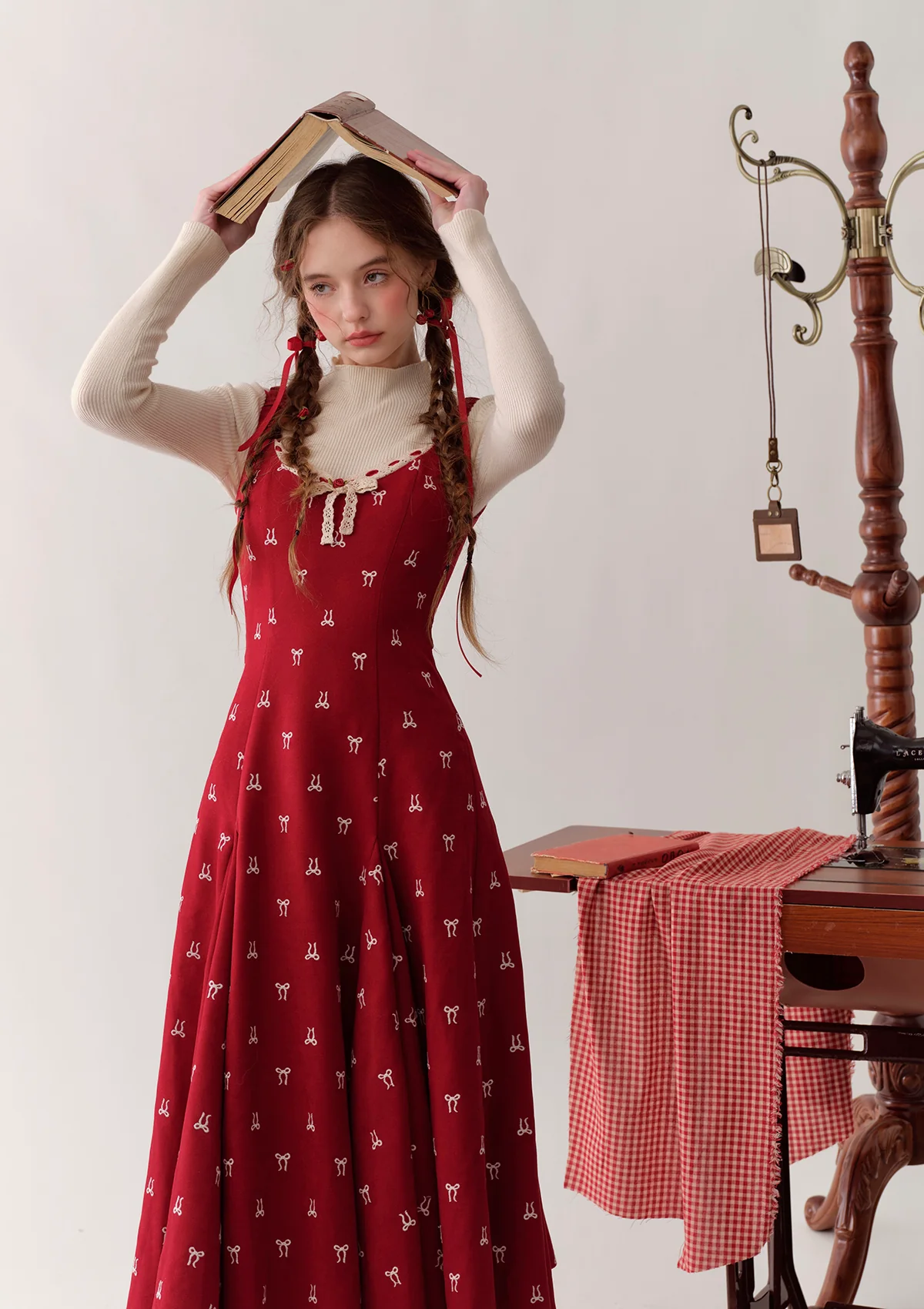 Strawberry Newspaper Office Dress - Image 3