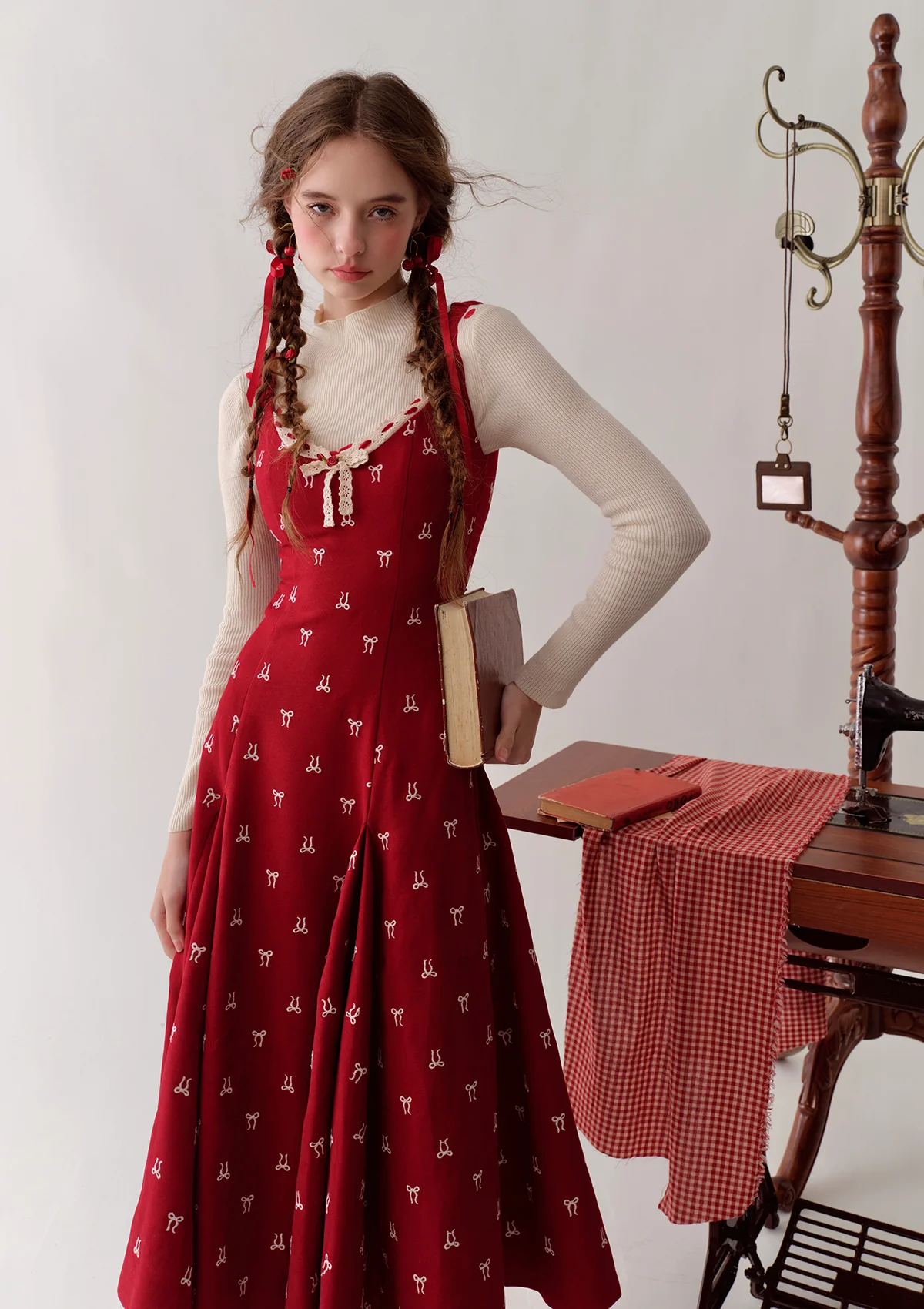 Strawberry Newspaper Office Dress - Image 7