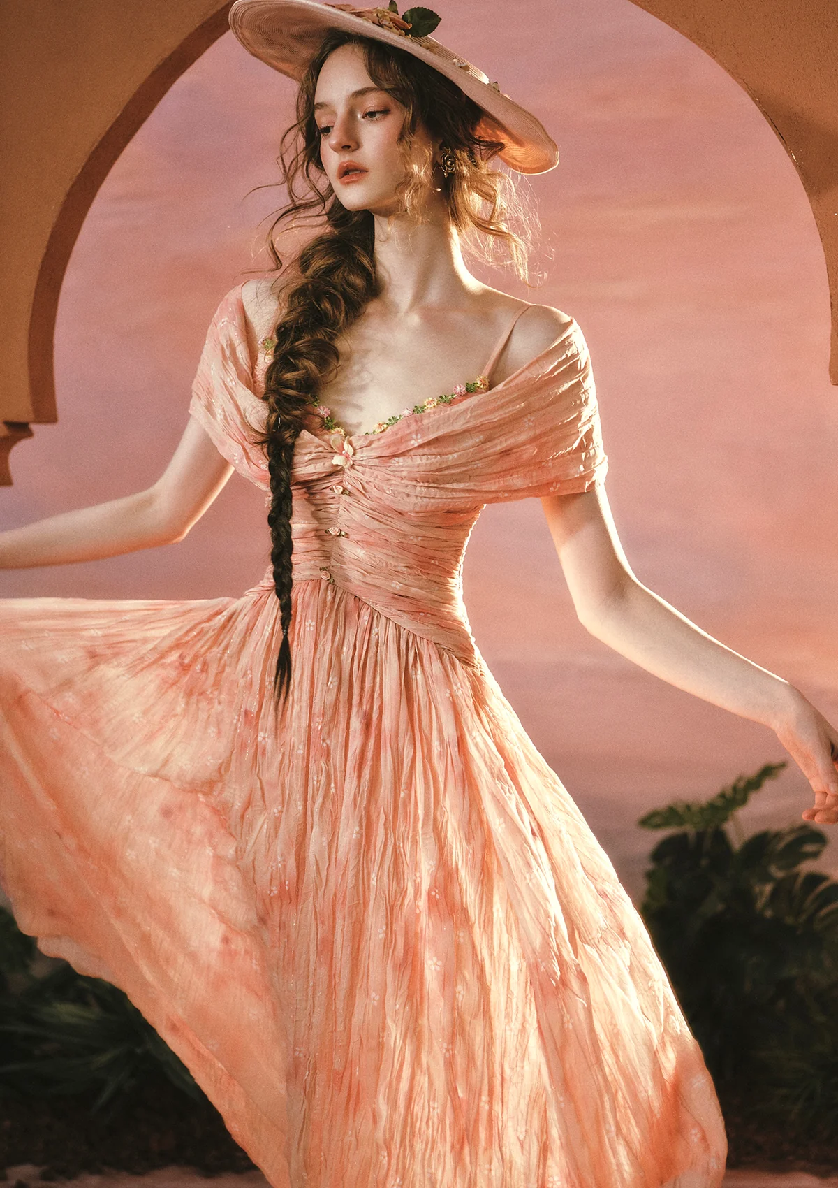Sunset Flower Field Dress - Image 4