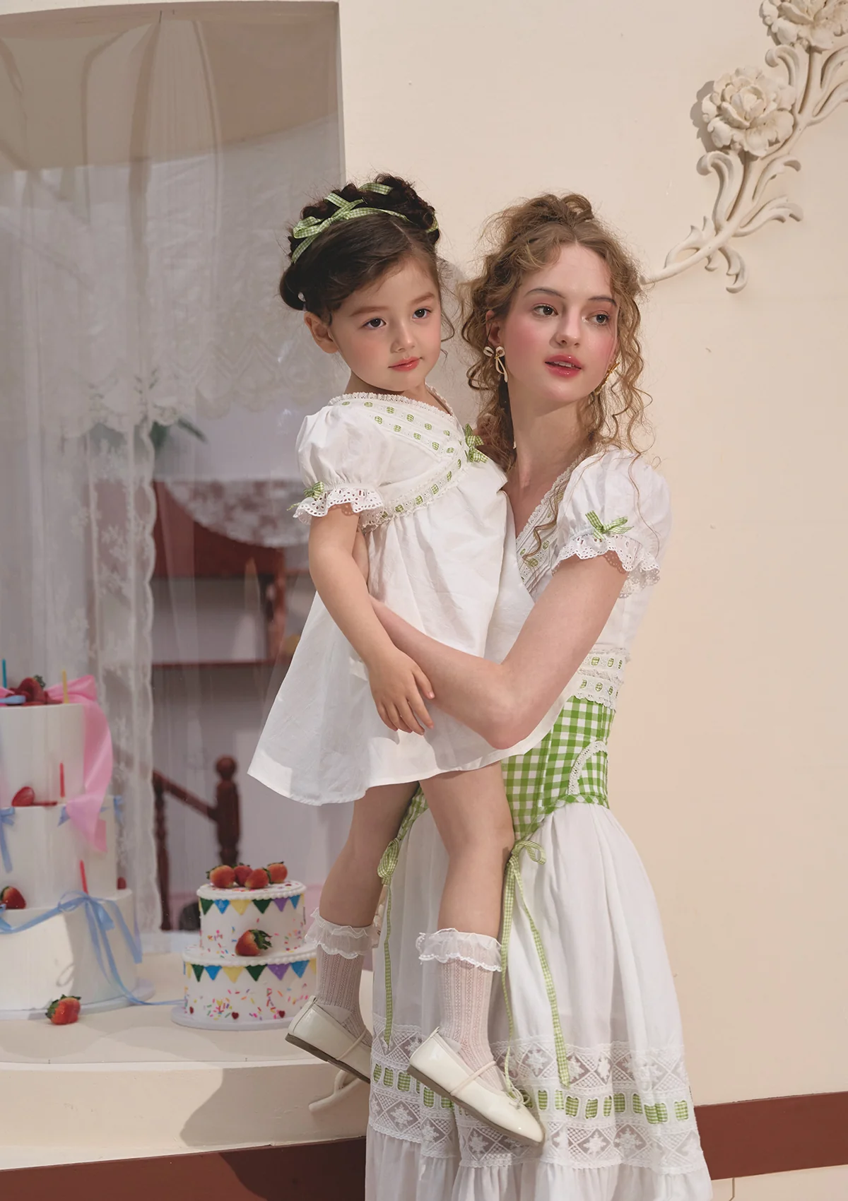 Toddler Girl Green Apple Paradise Dress - Image 5