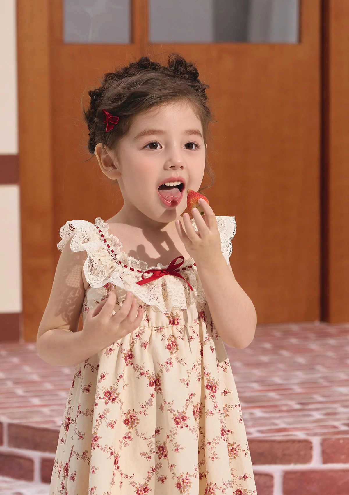 Toddler Girl Red Garnet Dress - Image 6