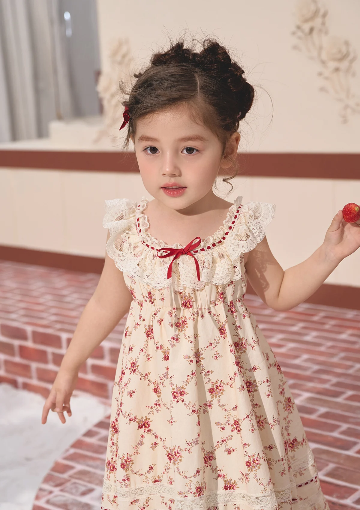 Toddler Girl Red Garnet Dress - Image 7
