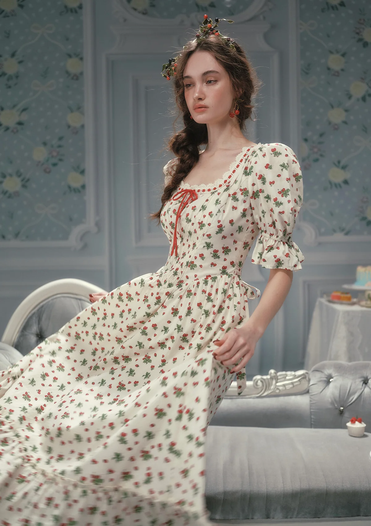 Wild Strawberry Paradise  Dress