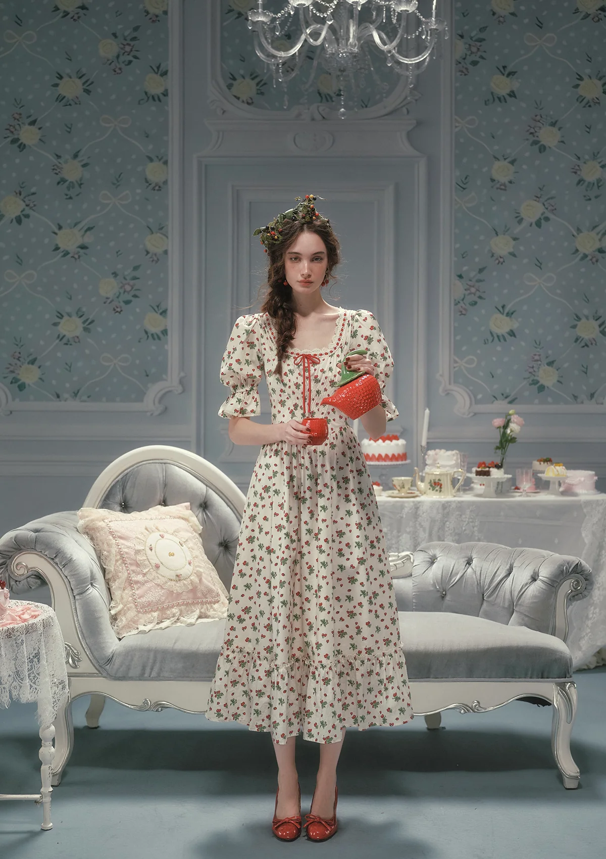 Wild Strawberry Paradise  Dress - Image 4