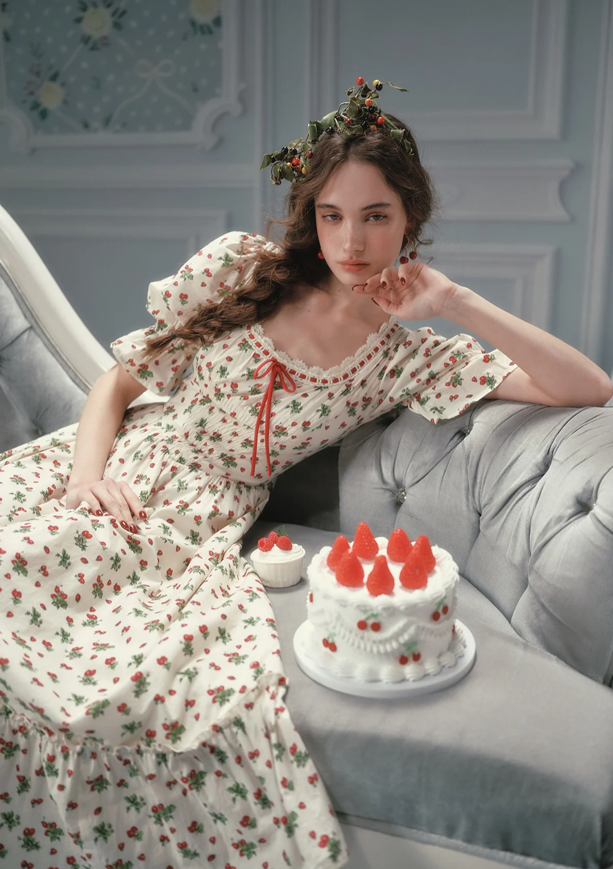 Wild Strawberry Paradise  Dress - Image 5
