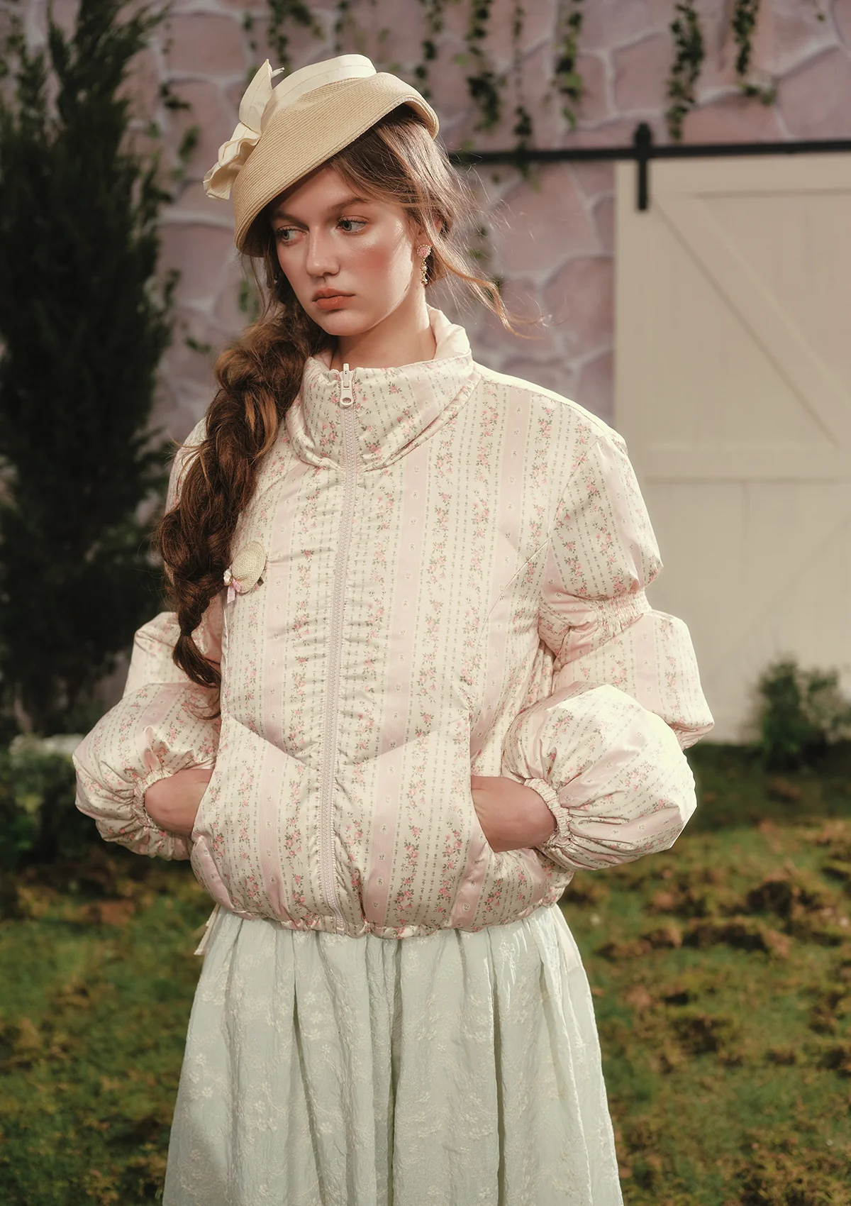 Winter Garden Down Jacket (Pink) - Image 5